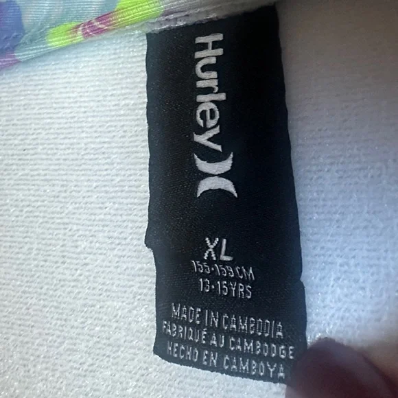 NWT Teens 13-15yrs Hurley UPF 50+ Crop Top Tankini Swimsuit Set size XL - Picture 10 of 10